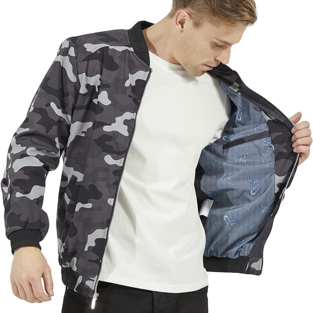 Camo Grey flight jacket. NWT